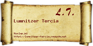 Lumnitzer Tercia névjegykártya